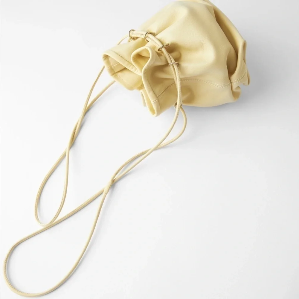 ZARA Leather Double Strap Bucket Bag